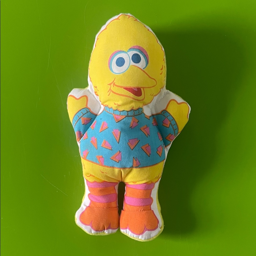 Vintage 1991 Sesame Street Big Bird Playskool Take Along Pal plush toy